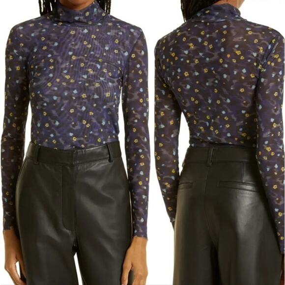 Baum Und Pferdgarten Cheetah Garden Blue Jodi Blouse Size M - Picture 1 of 7